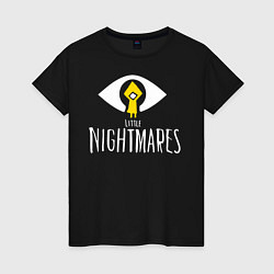 Футболка хлопковая женская LITTLE NIGHTMARES, цвет: черный