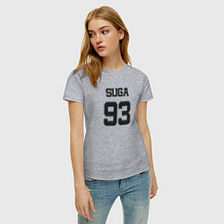 Футболка хлопковая женская BTS - Suga 93, цвет: меланж — фото 2