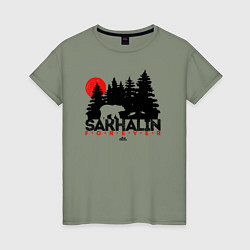 Женская футболка Sakhalin forever
