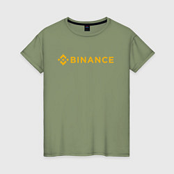 Женская футболка BINANCE БИНАНС БИРЖА