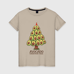 Женская футболка Avocado Christmas Tree