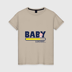 Женская футболка BABY Loading Ребёнок загрузка
