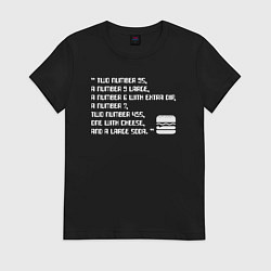 Футболка хлопковая женская Grand Theft Auto FAST FOOD - Big Smoke meme, цвет: черный