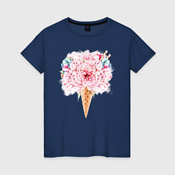 Женская футболка Flowers ice cream