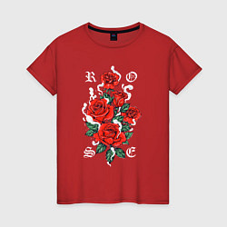Женская футболка РОЗЫ ROSES SMOKE
