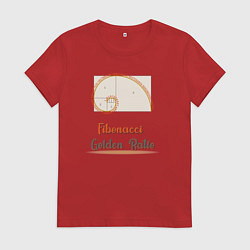 Женская футболка Fibonacci Золотое сечение