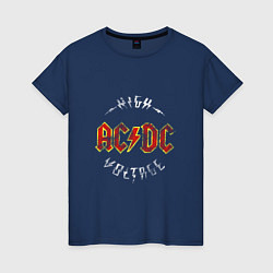 Женская футболка AC DC HIGH VOLTAGE