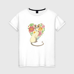 Женская футболка Весенняя Котька