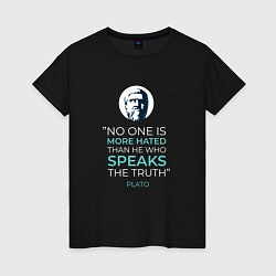 Женская футболка Философ Платон цитата