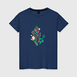 Женская футболка Разные цветы