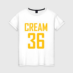 Футболка хлопковая женская CREAM 36, цвет: белый