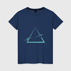 Женская футболка Абстрактный жидкий треугольник