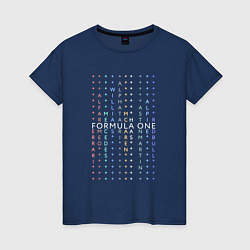 Футболка хлопковая женская Команды Формулы 1, цвет: тёмно-синий