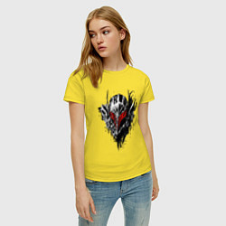 Футболка хлопковая женская BERSERK, цвет: желтый — фото 2