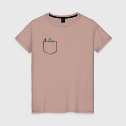 Женская футболка Дарк соулс карман