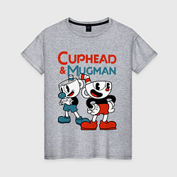 Женская футболка Cuphead & Mugman