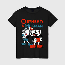 Женская футболка Cuphead & Mugman