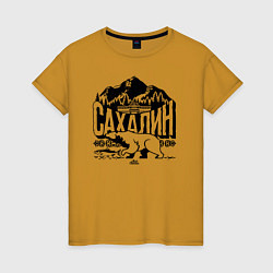 Женская футболка Остров Сахалин