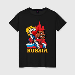 Женская футболка Хоккей Россия