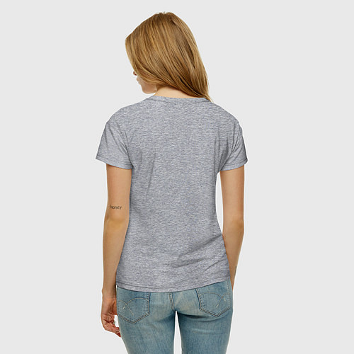 Женская футболка MERCEDES-BENZ G-CLASS СХЕМА / Меланж – фото 4