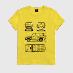 Женская футболка MERCEDES-BENZ G-CLASS СХЕМА