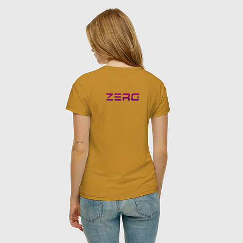 Женская футболка Zerg logo mini Purple / Горчичный – фото 4