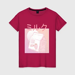Женская футболка Vaporwave Strawberry Milk