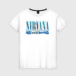 Футболка хлопковая женская Нирвана Nevermind Альбом, цвет: белый