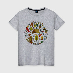 Футболка хлопковая женская Романтика, цвет: меланж