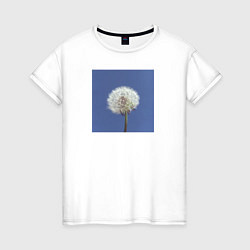 Женская футболка Одуванчик на фоне неба