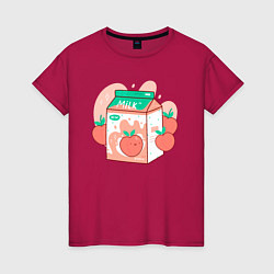 Женская футболка Коробка персикового молока