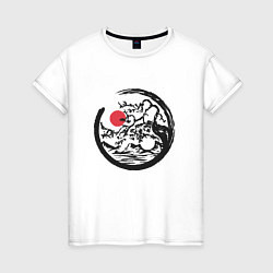 Женская футболка Инь и Янь пейзаж в стиле Энсо