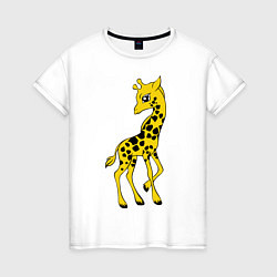Женская футболка Маленький жираф