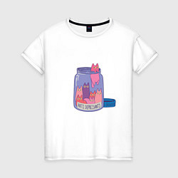 Женская футболка Банка котят антидепрессантов