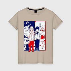 Женская футболка Мидория и Бакуго фанфик