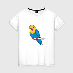 Женская футболка Милый Волнистый Попугайчик