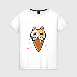 Женская футболка Ice Cream Cat