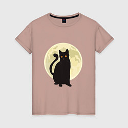 Женская футболка Moon Cat