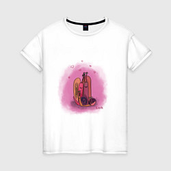 Женская футболка Сердца, улитки, гламур, семья