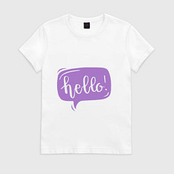 Женская футболка Приветствие на английском