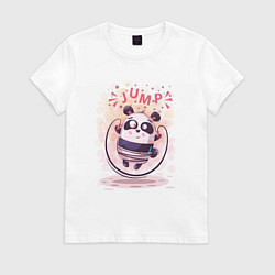 Женская футболка Panda jump