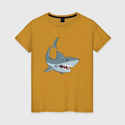 Женская футболка Агрессивная акула
