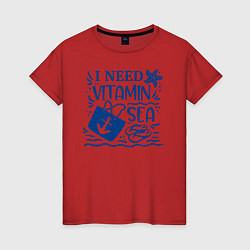 Женская футболка Мне нужен витамин Море