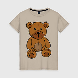 Женская футболка Плюшевый медведь