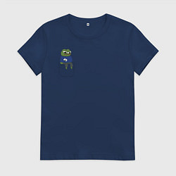 Футболка хлопковая женская Pepe Thinking room, цвет: тёмно-синий