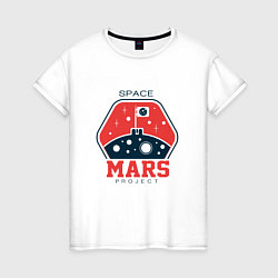 Футболка хлопковая женская Mars Project, цвет: белый