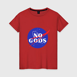Футболка хлопковая женская No Gods, цвет: красный