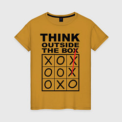 Женская футболка THINK OUTSIDE THE BOX