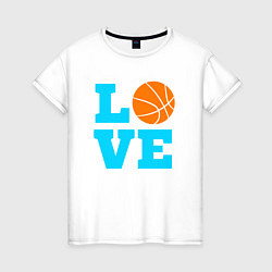 Женская футболка Love basketball