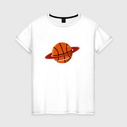 Футболка хлопковая женская Basketball Planet, цвет: белый
